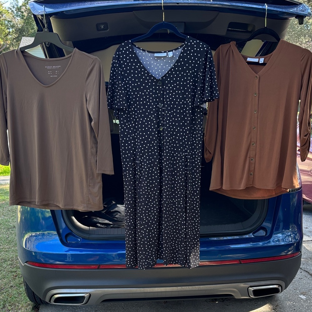 Susan Graver Taupe Long Sleeve Top
